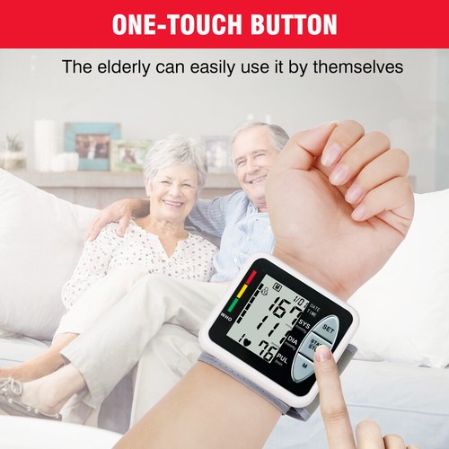 Automatic Digital Wrist Blood Pressure Monitor BP Cuff Machine Home Test Device - Picture 7 of 12