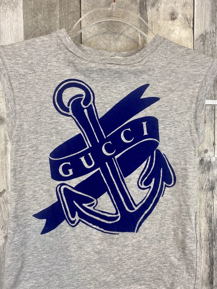 Camiseta Gucci Gráfica Ancla Músculo Niños Talla 18 Meses ¡Nueva! Foto 4 de 4