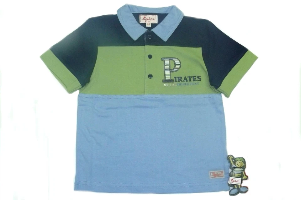 Sigikid Polosshirt blau grün (MS 0272) Neu - Bild 1 von 1