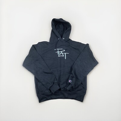 Vintage Champion Hoodie Pullover Hood Black Size S Men's