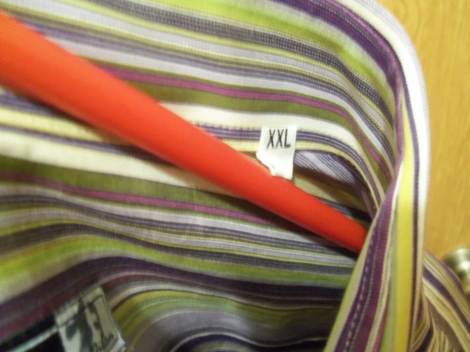 Thomas Elliot mens XXL long sleeve Striped shirt Milan Italy - Image 3 of 4