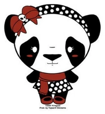 PANDA GIRL STICKER Krisgoat RARE HOT NEW Decal - PRINT IMAGE PHOTO -G10