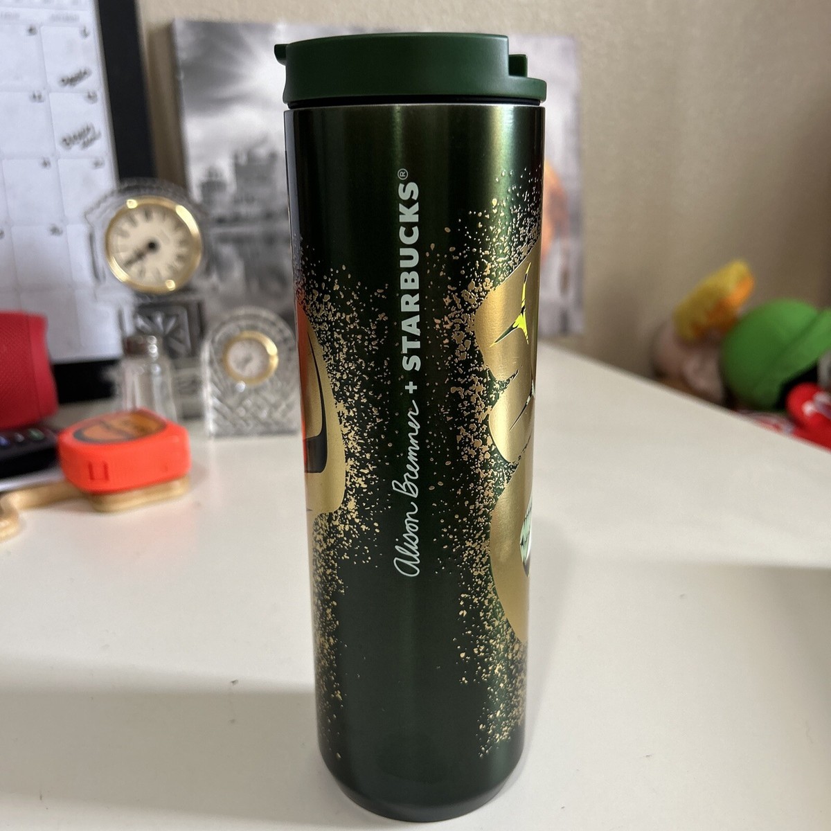 Starbucks Alison Bremner Alaska Wood Artist 16oz Metal Travel