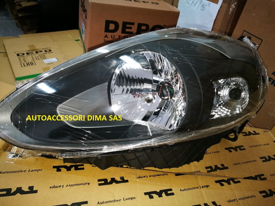FARO FANALE PROIETTORE SX PUNTO EVO PARABOLA NERA MOD. ABARTH  NUOVO sped gratis