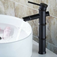 Black Oil Rubbed Brass Bamboo Style Bathroom Basin Sink Faucet Mixer Tap Ghg009