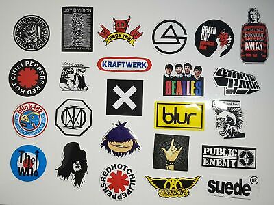 Kopen 100 Rock Stickers Lot Heavy Metal Punk Band Music Guitar Car Decals Skateboard