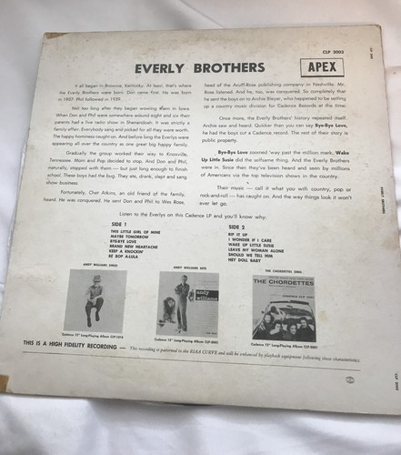The Everly Brothers The Everly Brothers 1958 Vintage Vinyl - Picture 2 of 4