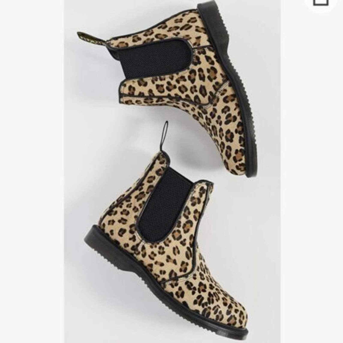 Women's Sz 5 Dr. Martens Flora Hair-on Slip on Chelsea BOOTS