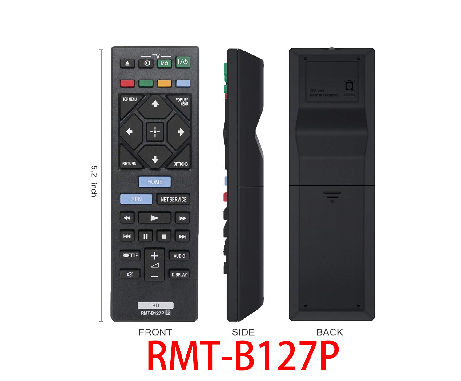 NEW Replacement Remote RMTB127P For SONY BluRay DVD Player Remote BDP