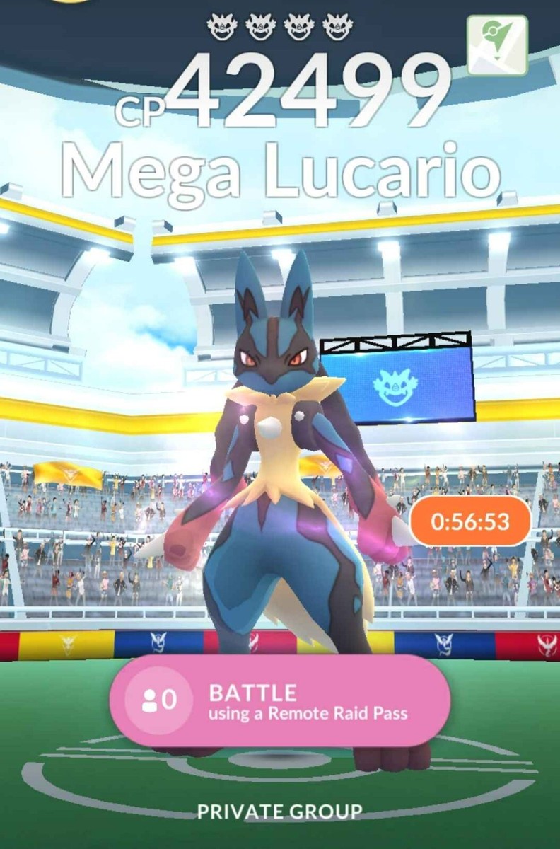 Pokemon Go 🥊 Mega Lucario 🥊 Remote Raid Invite