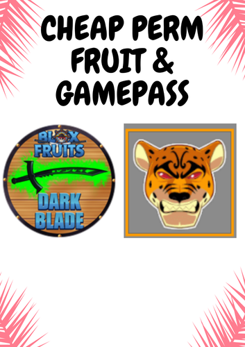 Blox Fruit Permanent Fruit and Gamepass | Cheap