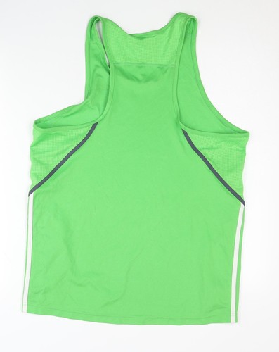 Adidas Unisex Green Tank Top M for Gym & Running - Picture 2 of 12