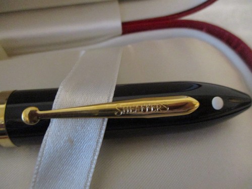 PENNA A SFERA ROLLER SHEAFFER BALANCE WHITE DOT BLACK con SCATOLA + LIBRETTO - NECESSITA DI RICARICA - Foto 3 di 24