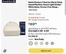 Hatch Restore 3 Digital Sunrise Alarm Clock Sound Machine Smart Light Beige