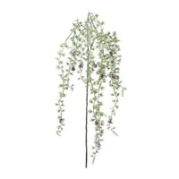 artplants Kunststoff Zweig Zeder Volden, Zapfen, Gefroren, Weiß-GrüN, 130Cm