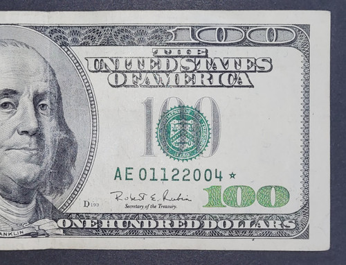 1996 100$ DOLLAR "BIRTHDAY NOTE" DATE SERIAL # AE 01122004 * !! - Picture 1 of 3