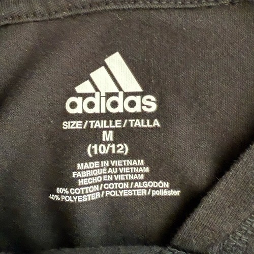 Adidas Black Hood T-Shirt and Gray Sweat Shorts Boys Medium - Picture 9 of 10