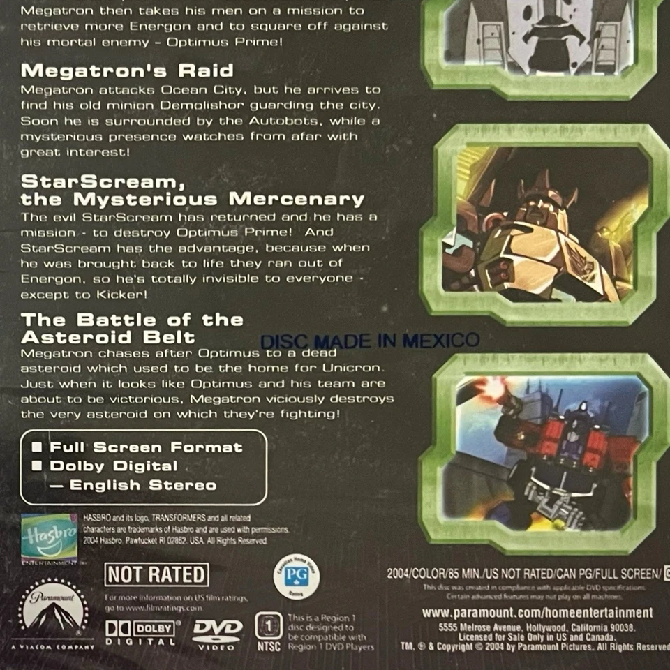 Transformers Energon: The Return Of Megatron (DVD, 2004) - NEW SEALED - Image 3 of 3