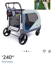 XL Pet Stroller for Dog and Cat Extra Large Pushchair Pram Buggy