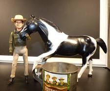 Vintage 1966 American Character Bonanza Figures, Joe, Cochise Ranch Tin Cup