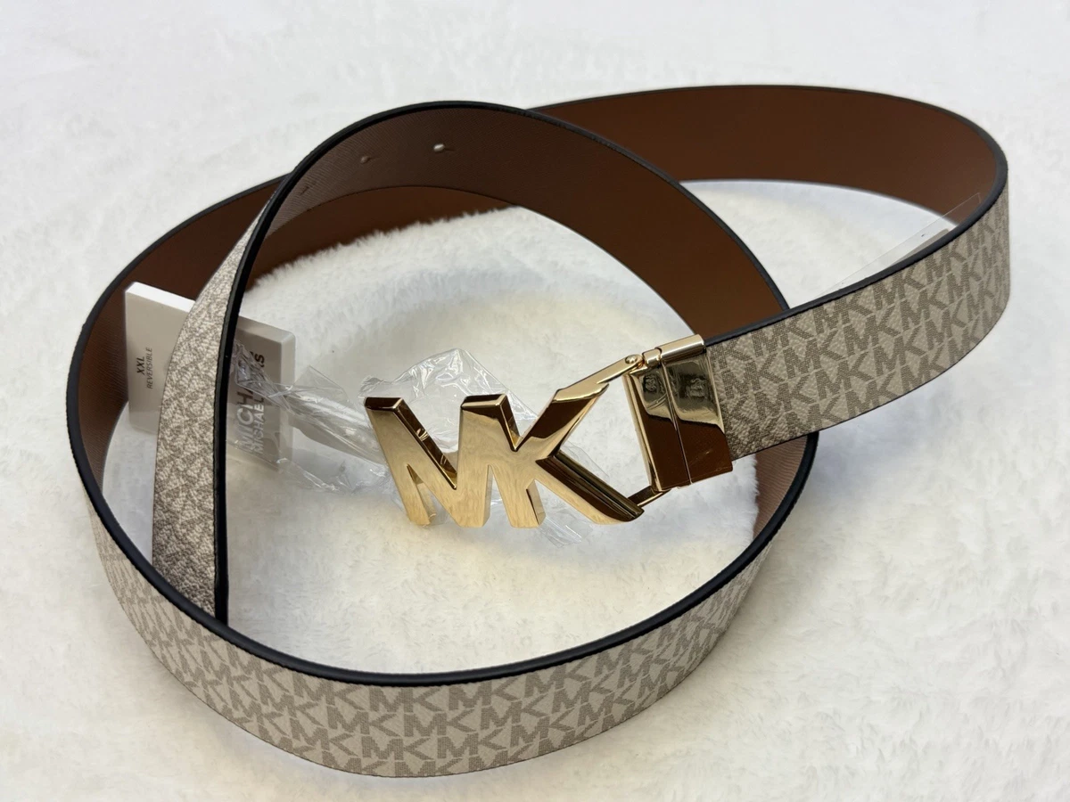 Elegant Michael Kors White Woven Leather Statement Belt with Gold Buckle Size S Michael Kors Belt - Etsy main image 4