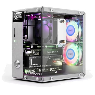 Pironman 5 Mini PC Case for Raspberry Pi 5 with RGB Cooling
