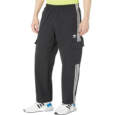 adidas Originals Mens Adicolor Classics 3-Stripes Cargo Pants Black Large NWT