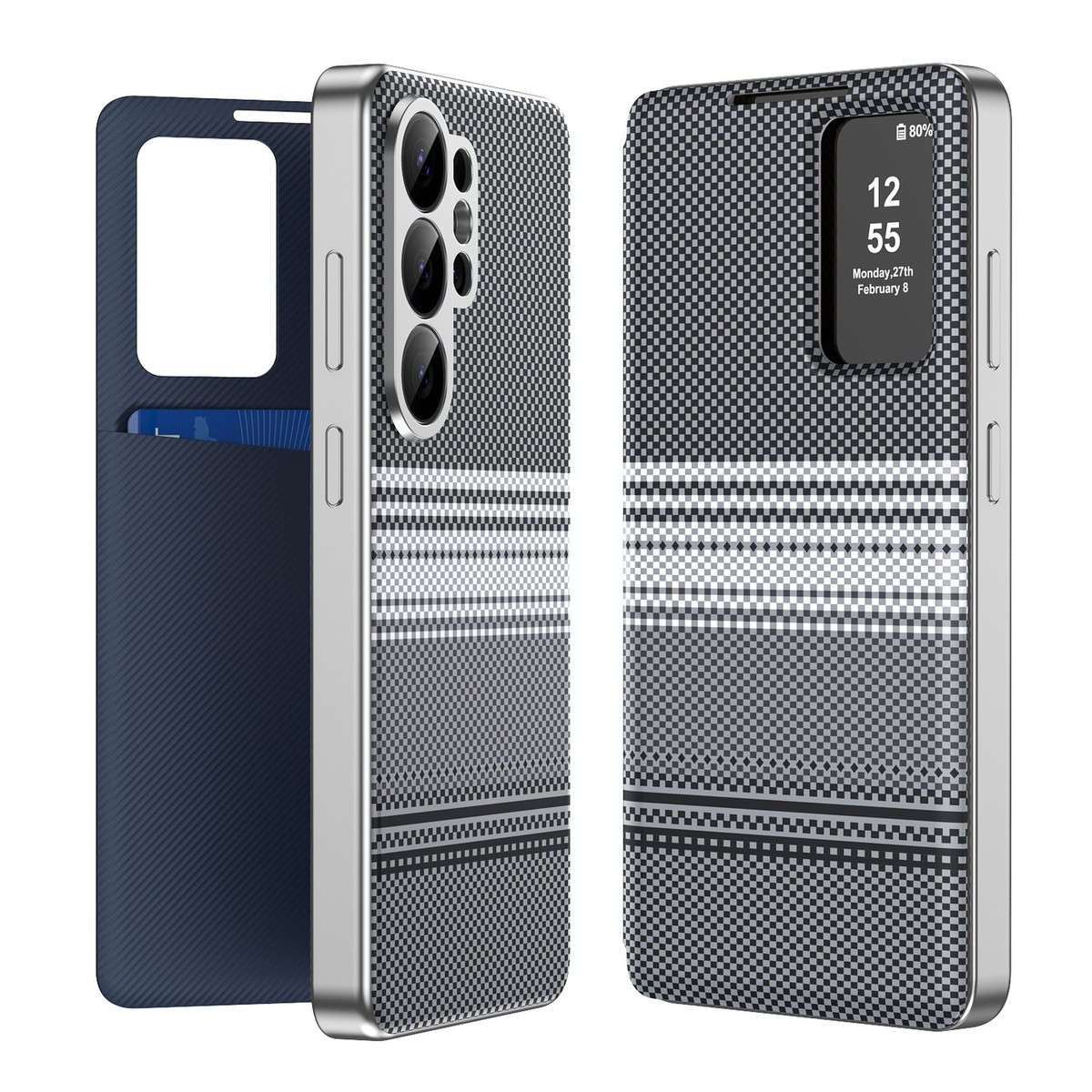 For Samsung S26 Ultra S25 S24 S23 S22 Smart View Leather Flip
