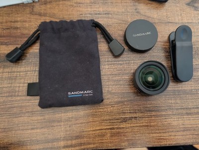 Sandmarc Wide Lens 0.56X Smartphone Camera Lens w/ Phone Clip, Caps & Pouch