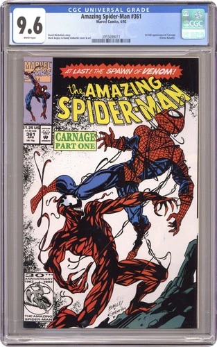 Amazing Spider-Man #361A 1st Printing CGC 9.6 1992 3955699011 1st Carnage