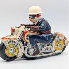 intage Japanese Tin Toy Motorcycle Friction Retro Asahi