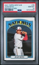 2021 TOPPS HERITAGE MISSING STARS #35 JUAN SOTO PSA 10