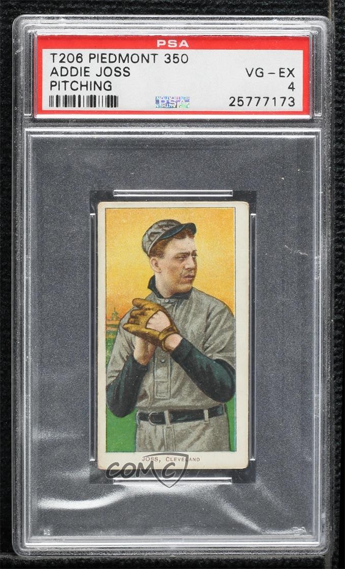 1909-11 T206 Piedmont 350 Back Addie Joss (Pitching) PSA 4 HOF 07qw