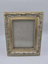 Vintage Baroque Style Ornate Silver & Gold Picture Frame 10"
