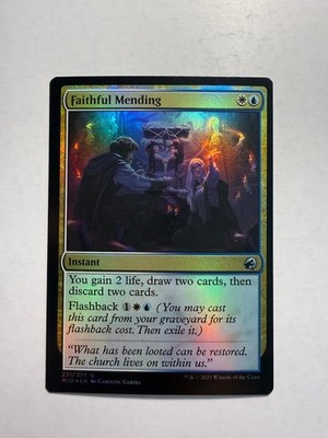 Faithful Mending 221 MTG Innistrad: Midnight Hunt Foil