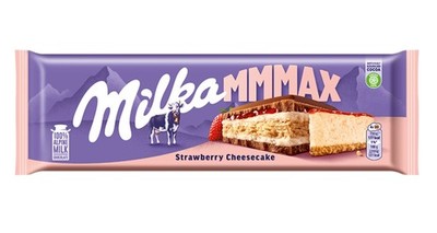 Milka MMMAX Strawberry Cheesecake Schokolade 300g - Erdbeer Käsekuchen Füllung