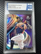 2018 Bowman Platinum - Base Jose Altuve #54 Purple Batting /250
