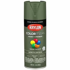 Colormaxx K05566007 Spray Paint, Italian Olive, Satin, Solvent, 12 Oz