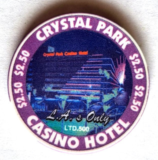 $2.50 Crystal Park COMPTON CALIFORNIA Casino Chip