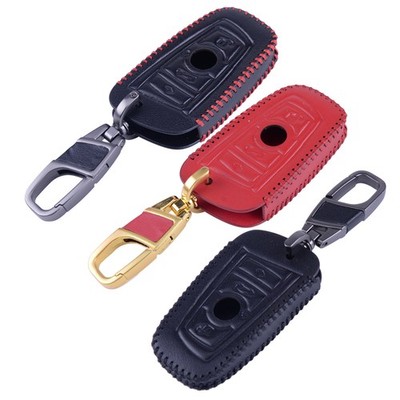 Genuine Leather Remote Key Case Holder Cover Fit BMW 1 3 5 7 525li 320li X3 X4