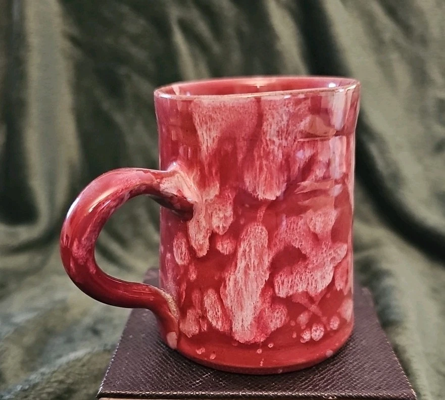 Vintage Ewenny Welsh Studio Pottery Mottle Red Glazed Mug In Excellent Condition - Image 3 of 4