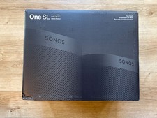 NEW Sonos One SL, Two Pack, Wireless Speakers, Black, AirPlay - Factory Sealed