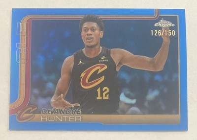2025-26 Topps Chrome #d /150 Blue Refractor SP Insert De'Andre Hunter
