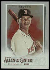 2020 Topps Allen & Ginter #44 Rafael Devers Silver Portrait Boston Red Sox NM+