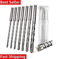 Versatile 7pcs SDS Plus Rotary Drill Bit Set - Ideal for Brick, Stone & More