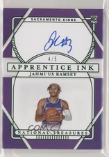 2020-21 National Treasures Apprentice Ink Emerald 4/5 Jahmi'us Ramsey Auto s3g