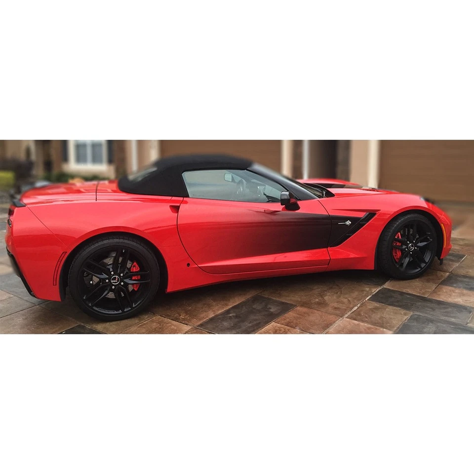 ACC Black Side Graphic fits 2014-2019 Chevy Corvette C7-2pc Sport Fade Vinyl - Image 2 of 4