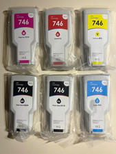 746 Ink Cartridge 300ml 6-Pack New Chip Set for HP DesignJet Z6 Z9