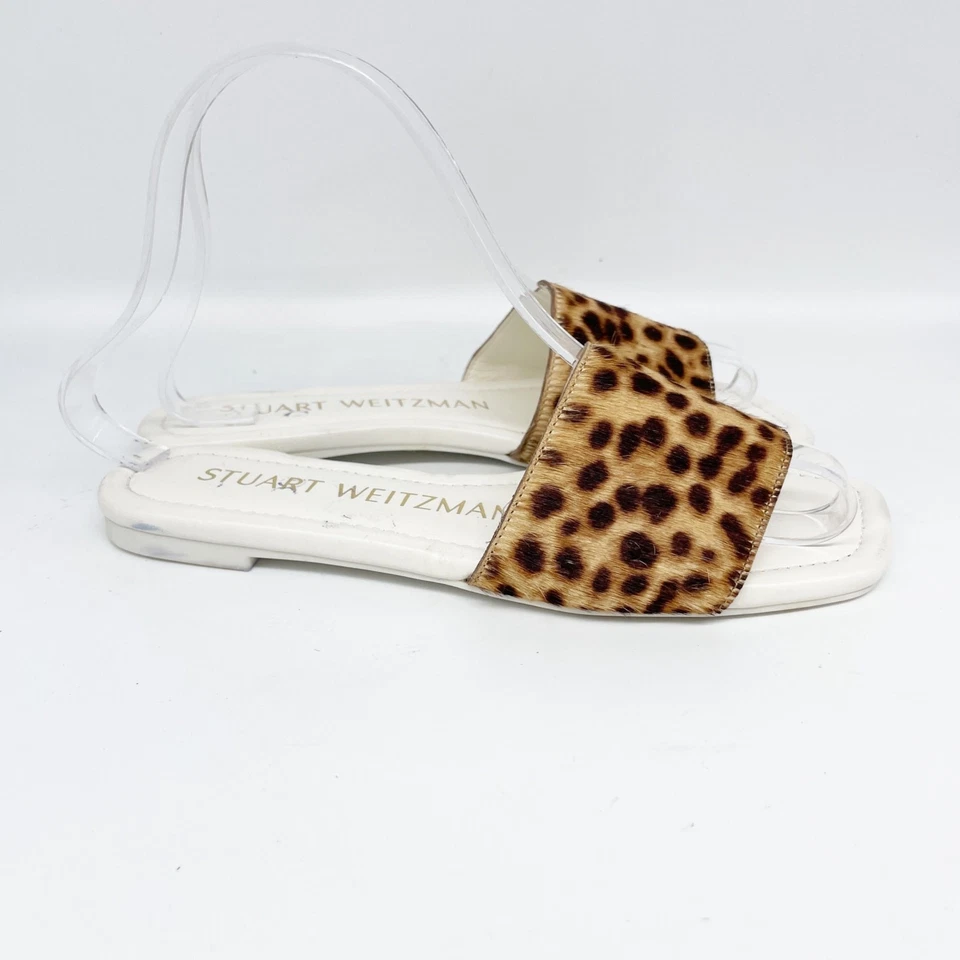 Sandálias femininas Stuart Weitzman com estampa de animais cabelo de bezerro tamanho 4,5 B - Imagem 3 de 4