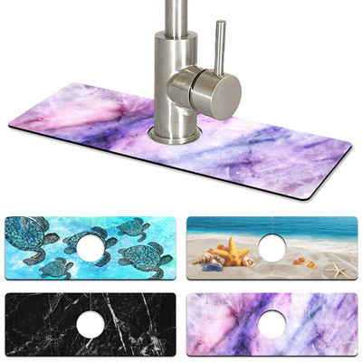Kitchen Sink Splash Guard Faucet Mat Draining Pad Water Drip Catcher Tray Mat